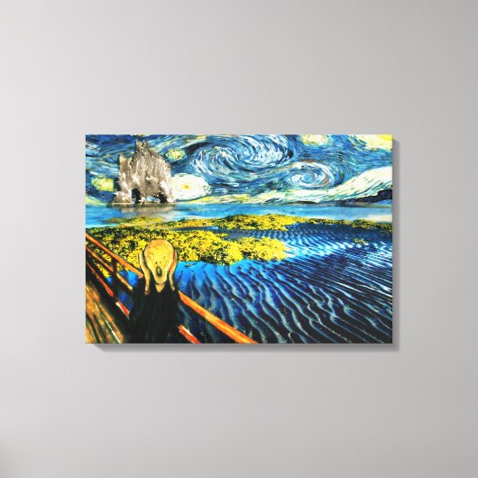 Edvard ontmoet Vincent Canvas Afdruk (Voorkant)