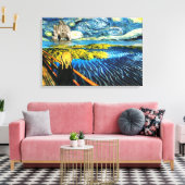Edvard ontmoet Vincent Canvas Afdruk (Insitu (Woonkamer))