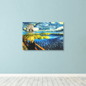 Edvard ontmoet Vincent Canvas Afdruk (Insitu (Houten vloer))