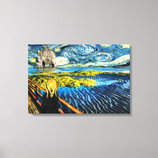 Edvard ontmoet Vincent Canvas Afdruk (Voorkant)