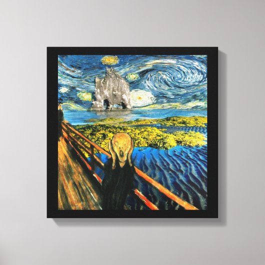 Edvard ontmoet Vincent Canvas Afdruk (Voorkant)