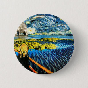 Edvard ontmoet Vincent Ronde Button 5,7 Cm