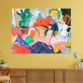 Edvard Weie, Stilleven met sinaasappels in een man Canvas Afdruk (Insitu (Woonkamer))