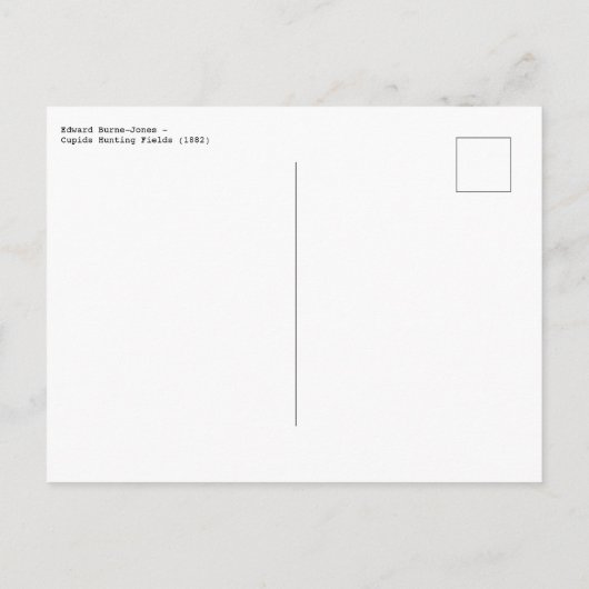 Edward Burne-Jones - Carte Postale Cupid (Dos)
