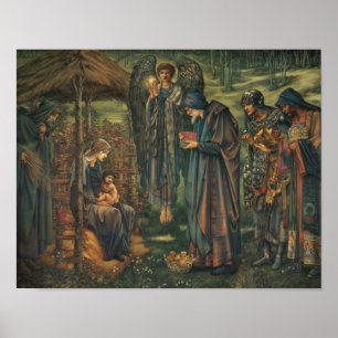 Edward Burne-Jones - De ster van Bethlehem Poster