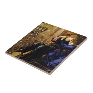 Edward Burne-Jones-Love onder de Ruins Tegeltje