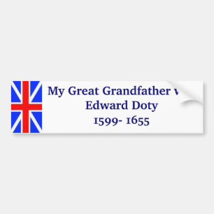 Edward Doty mijn grootvader Bumpersticker