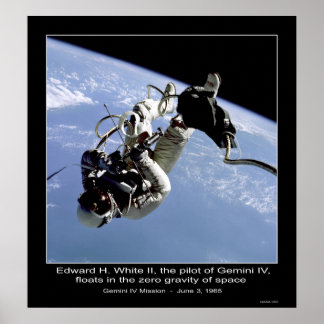 Edward H. White II drijft in de nulgraad Poster