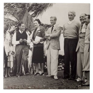 Edward, Hertog van Windsor (1894-1972) en Wallis,  Tegeltje