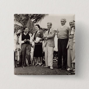 Edward, Hertog van Windsor (1894-1972) en Wallis, Vierkante Button 5,1 Cm