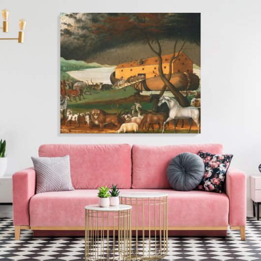 Edward Hicks - Noah's Ark Canvas Afdruk (Insitu (Woonkamer))