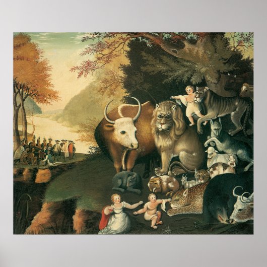 Edward Hicks Peaceable Kingdom Poster (Voorkant)