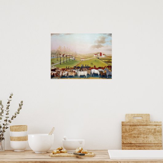 Edward Hicks The Cornell Boerderij Poster (Keuken)