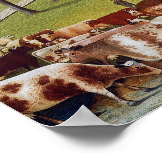 Edward Hicks The Cornell Boerderij Poster (Hoek)