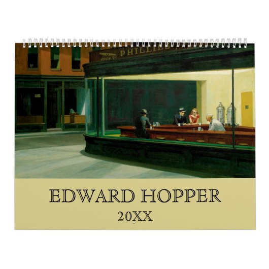 Edward Hopper Art Paintings Vintage Kalender (Hoes)