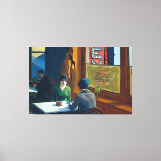 Edward Hopper - Chop Suey (1930) Canvas Afdruk (Voorkant)