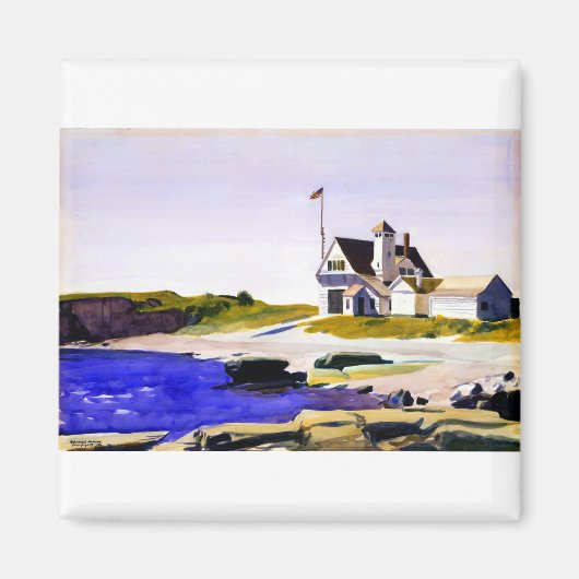 Edward Hopper Coast Guard Station Maine Magneet (Voorkant)