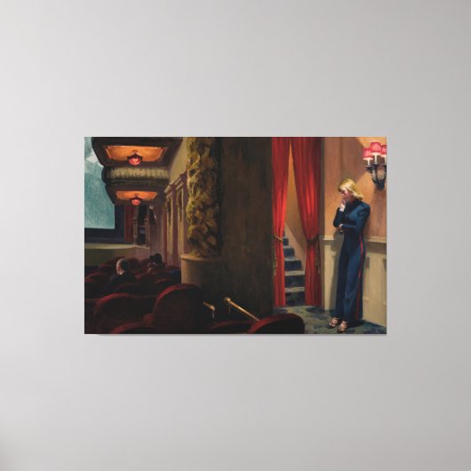Edward Hopper - Film in het Nederlands Canvas Afdruk (Voorkant)