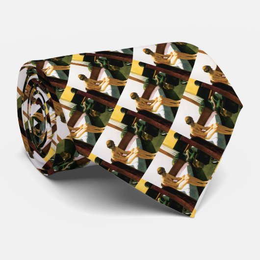 Edward Hopper Fine Art Man Necktie Stropdas (Opgerold)
