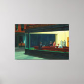 Edward Hopper - Nighthawks Canvas Afdruk (Voorkant)