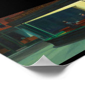 Edward Hopper - Nighthawks Poster (Hoek)