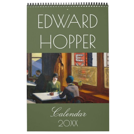 Edward Hopper peintures murales calendrier 2026 (Protection)
