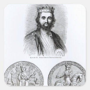 Edward II van de Tomb Vierkante Sticker