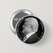 Edward Kennedy B&W Circular Button (Voorkant /achterkant)