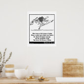 Edward Lear's oude persoon van Ischia Limerick Poster (Keuken)