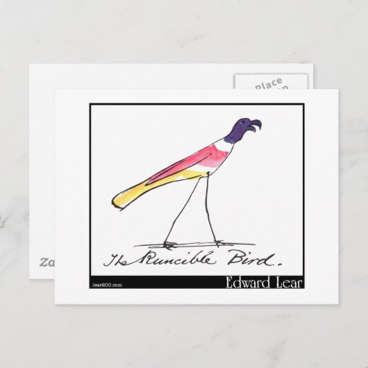 Edward Lear's Runcible Bird Briefkaart (Voorkant / Achterkant)