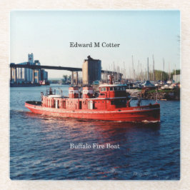 Edward M. Cotter glass onderzetter Glazen Onderzetter