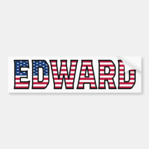 Edward Naam Voornaam USA Sticker Sticker Auto