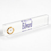 Edward, Nom, Logo, Plaque De Nom De Bureau Avec Ho