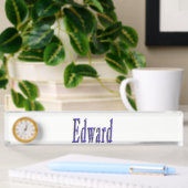 Edward, Nom, Logo, Plaque De Nom De Bureau Avec Ho