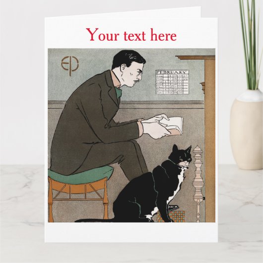 Edward Penfield Carte de voeux pliée (Devant)