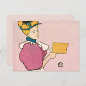 Edward Penfield Illustration of a Woman Poster Pos Briefkaart (Voorkant / Achterkant)