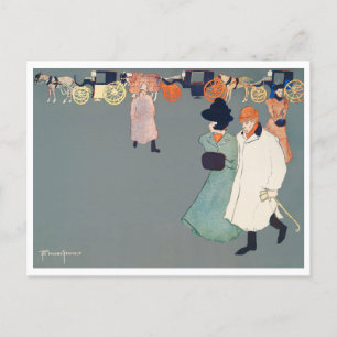 Edward Penfield, Man en Vrouw, Fine Art Briefkaart