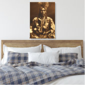 Edward S Curtis A Piegan Dandy Canvas Afdruk (Insitu (Slaapkamer))