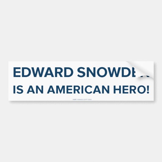 Edward Snowden Hero Bumpersticker (Voorkant)