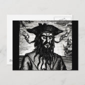 Edward Teach Portrait Briefkaart (Voorkant / Achterkant)