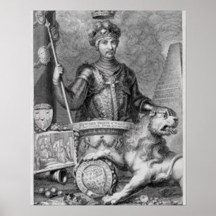 Edward The Black Prince (1330-76) na het monume Poster