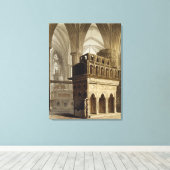 Edward the Confessor's Monument, bord M uit 'Wes' Canvas Afdruk (Insitu (Houten vloer))