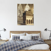 Edward the Confessor's Monument, bord M uit 'Wes' Canvas Afdruk (Insitu (Slaapkamer))