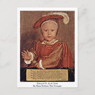 Edward Vi. Als kind door Hans Holbein, jongere Briefkaart