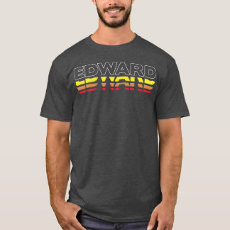 Edward Voornaam Grappige Vintage Zonsondergang Edw T-shirt