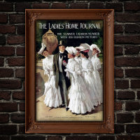 Edwardiaanse Dames Thuis Journaal Magazine Omslag