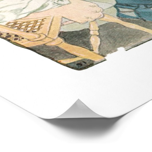 Edwardiaanse moeder met kind Poster (Hoek)