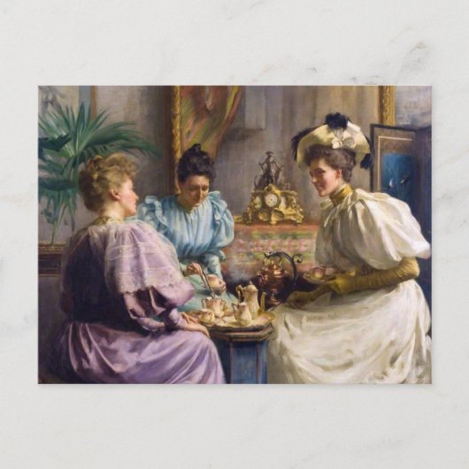 Edwardian Aftermiddag Tea Briefkaart (Voorkant)