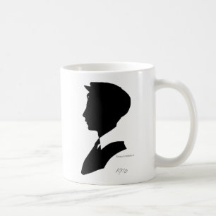 Edwardian Black en White  Silhouette Koffiemok
