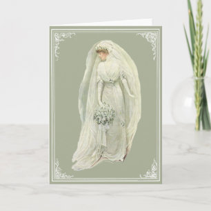 Edwardian Bride Wenskaart Kaart